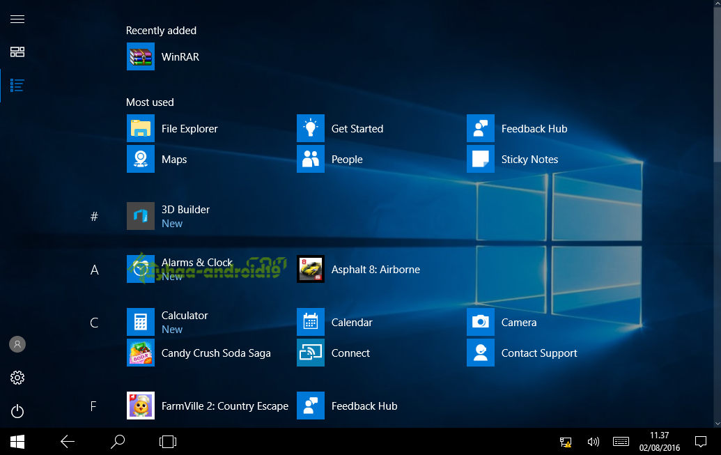 windows 10 version 1607 download